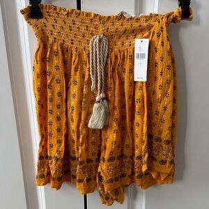 NWT Anthropologie Orange Patterned shorts